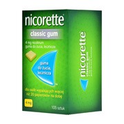 Nicorette Classic Gum, 4 mg, guma do żucia 105 szt. (import równoległy, LGO)