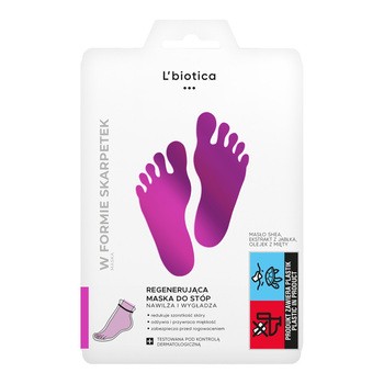L`Biotica, regenerująca maska do stóp w postaci nasączonych skarpetek, 32 ml