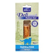 Life Cat Deli Snack Fish Fillets, przysmaki z gotowanego fileta rybnego dla kotów, 15 g