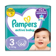 Pampers Active Baby 3, (6-10 kg), pieluszki jednorazowe, 66 szt.