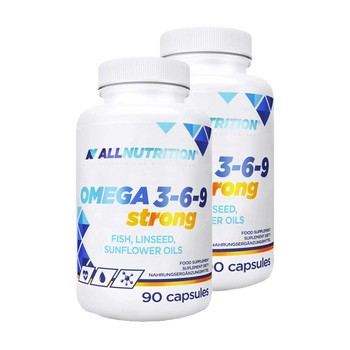 Zestaw 2 x Allnutrition Omega 3-6-9 Strong, kapsułki, 90 szt.