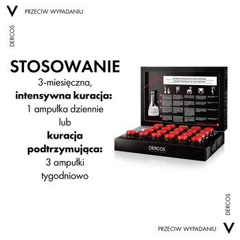 Vichy Dercos Aminexil Clinical 5, kuracja przeciw wypadaniu włosów dla mężczyzn, 6 ml, 21 ampułek