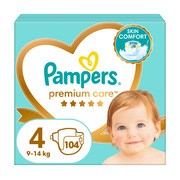 Pampers Premium Care Pieluszki, rozmiar 4 (9-14kg), 104 szt.