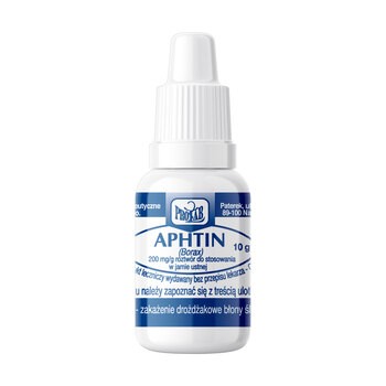 Aphtin, 200 mg/g, płyn do stosowania w jamie ustnej, 10 g