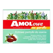 AMOLowe na gardło, ziołowe pastylki do ssania, 16 szt.
