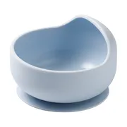 BabyOno, silikonowa miseczka z przyssawką, niebieska, 1 szt.