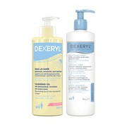 Zestaw Dexeryl, olejek do mycia ciała, 500 ml + krem emolientowy, 500 g
