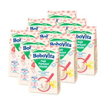 BoboVita Moja Pierwsza Kaszka, mleczno-ryżowa, wanilia, bez dodatku cukru, 4 m+, 230 g