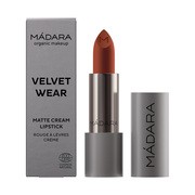 Madara Velvet Matte Cream Lipstick, matowa pomadka o satynowym wykończeniu, Magma, 3,8 g
