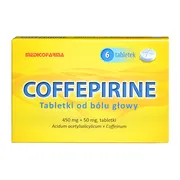 Coffepirine Tabletki od bólu głowy, 450 mg+50 mg, 6 szt.