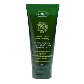 Ziaja, szampon mineralny keratolityczny biosulfo-siarka, werbena, 200 ml