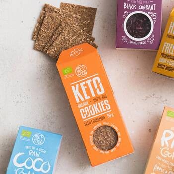 Diet-Food, Bio Ciasteczka Keto z Cynamonem, 80 g