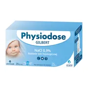 Physiodose Gilbert NaCl 0.9%, roztwór soli fizjologicznej, 20 ampułek po 5 ml