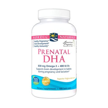 Nordic Naturals, Prenatal DHA Unflavored, 830 mg, kapsułki, 180 szt.