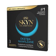 Skyn Ekstra Nawilżane, nielateksowe prezerwatywy, 3 szt.