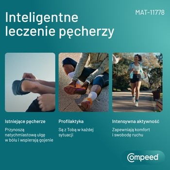 Compeed, Plastry na pęcherze na piętach, średnie, 5 szt.