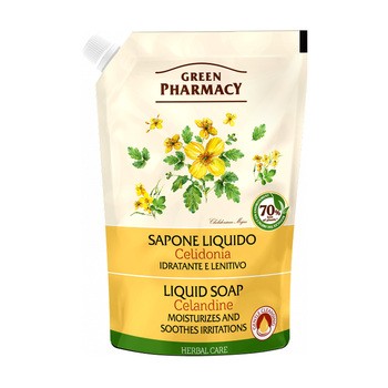 Green Pharmacy, mydło w płynie jaskółcze ziele, zapas, 465 ml