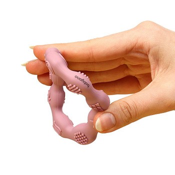 BabyOno, gryzak silikonowy Ring, różowy, 1 szt.