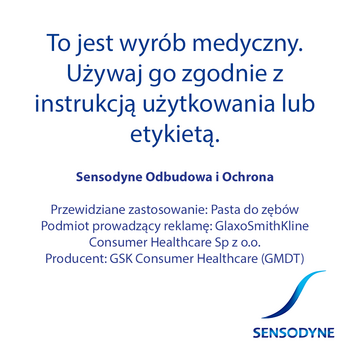 Sensodyne Odbudowa i Ochrona, pasta do zębów z fluorkiem, 75 ml