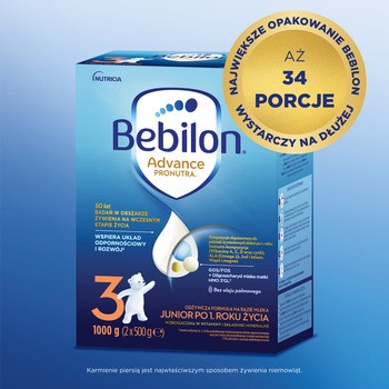 Bebilon Advance Pronutra 3, Junior po 1. roku życia, proszek, 1000 g