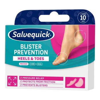 Salvequick, plastry na pęcherze, otarcia, mix, 10 szt.