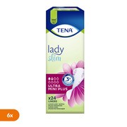 Zestaw 6 x TENA Lady Slim Ultra Mini Plus, wkładki, 24 szt.