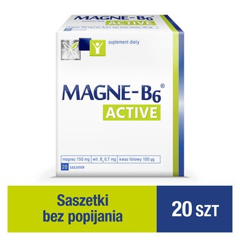 Magne-B6 Active, 34 g, granulat w saszetkach, 20 szt.