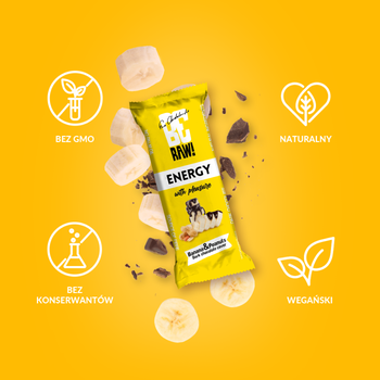 BeRaw! Energy, Banana&Nuts, baton energetyczny, 40 g