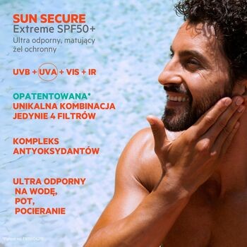 SVR Sun Secure Extreme, ultra matujący żel ochronny, SPF50+, 50 ml