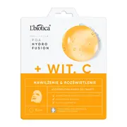 L`Biotica PGA Hydro Fusion + Witamina C, hydrożelowa maska do twarzy z witaminą C, 1 szt.