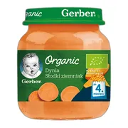 Gerber Organic, przecier dynia słodki ziemniak, 4 m+, 125 g