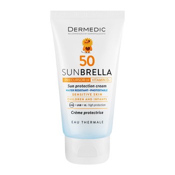 Dermedic Sunbrella, krem ochronny SPF 50 do twarzy, od 1. miesiąca życia, 50 ml