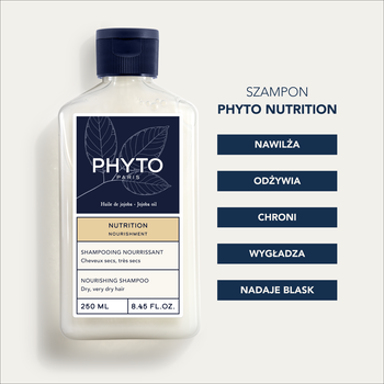 Phyto Nutrition, odżywczy szampon z olejem jojoba, włosy suche i bardzo suche, 250 ml