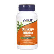 Now Foods Ginkgo Biloba 60 mg, kapsułki, 60 szt.