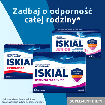 ISKIAL Immuno Max+Witamina C, kapsułki, 120 szt.