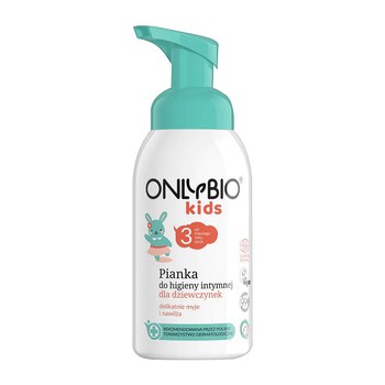 OnlyBio Kids, pianka do higieny intymnej dla dziewczynek, 300 ml