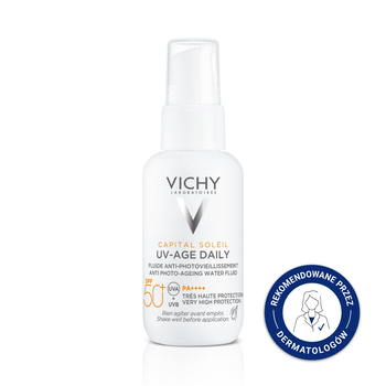 Vichy Capital Soleil UV-Age Daily Fluid, przeciw fotostarzeniu się skóry SPF50+, 40ml
