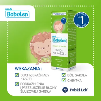 Bobolen Porost Islandzki, syrop na kaszel, 120 ml