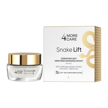 More4Care Snake Lift, odbudowujący krem przeciwzmarszczkowy na noc, 50 ml