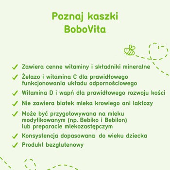 BoboVita, kaszka ryżowa, brzoskwinia, 4 m+, 180 g
