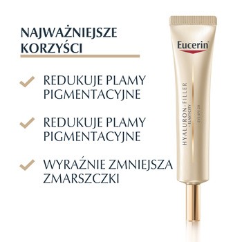 Eucerin Hyaluron Filler + Elasticity, krem pod oczy, SPF 20, 15ml