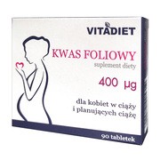 VitaDiet Kwas foliowy 400 µg, tabletki, 90 szt.