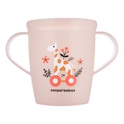 Canpol Babies, kubek otwarty z uchwytami Toys, 250 ml, koralowy, 1 szt.