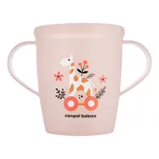 Canpol Babies, kubek otwarty z uchwytami Toys, 250 ml, koralowy, 1 szt.
