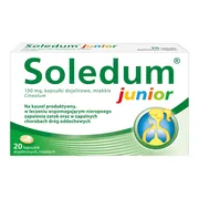Soledum Junior, 100 mg, kapsułki dojelitowe miękkie, 20 szt.