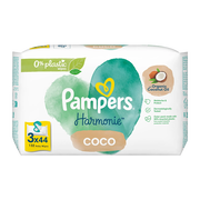 Pampers Coco Harmonie, chusteczki nawilżane, 3 x 44 szt.