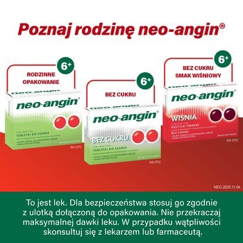 Neo-Angin, 1,2 mg+0,6 mg+5,9 mg, tabletki do ssania, 24 szt.