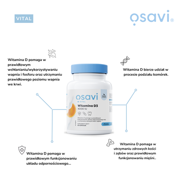 Osavi Witamina D3 4000 IU, kapsułki, 60 szt.