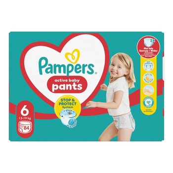 Pampers Active Baby Pants, pieluchomajtki, rozmiar 6, 84 szt.