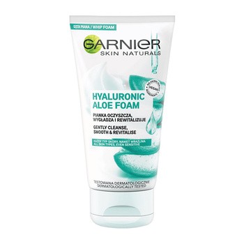 Garnier Hyaluronic Aloe, pianka oczyszczająca do twarzy, 150 ml
